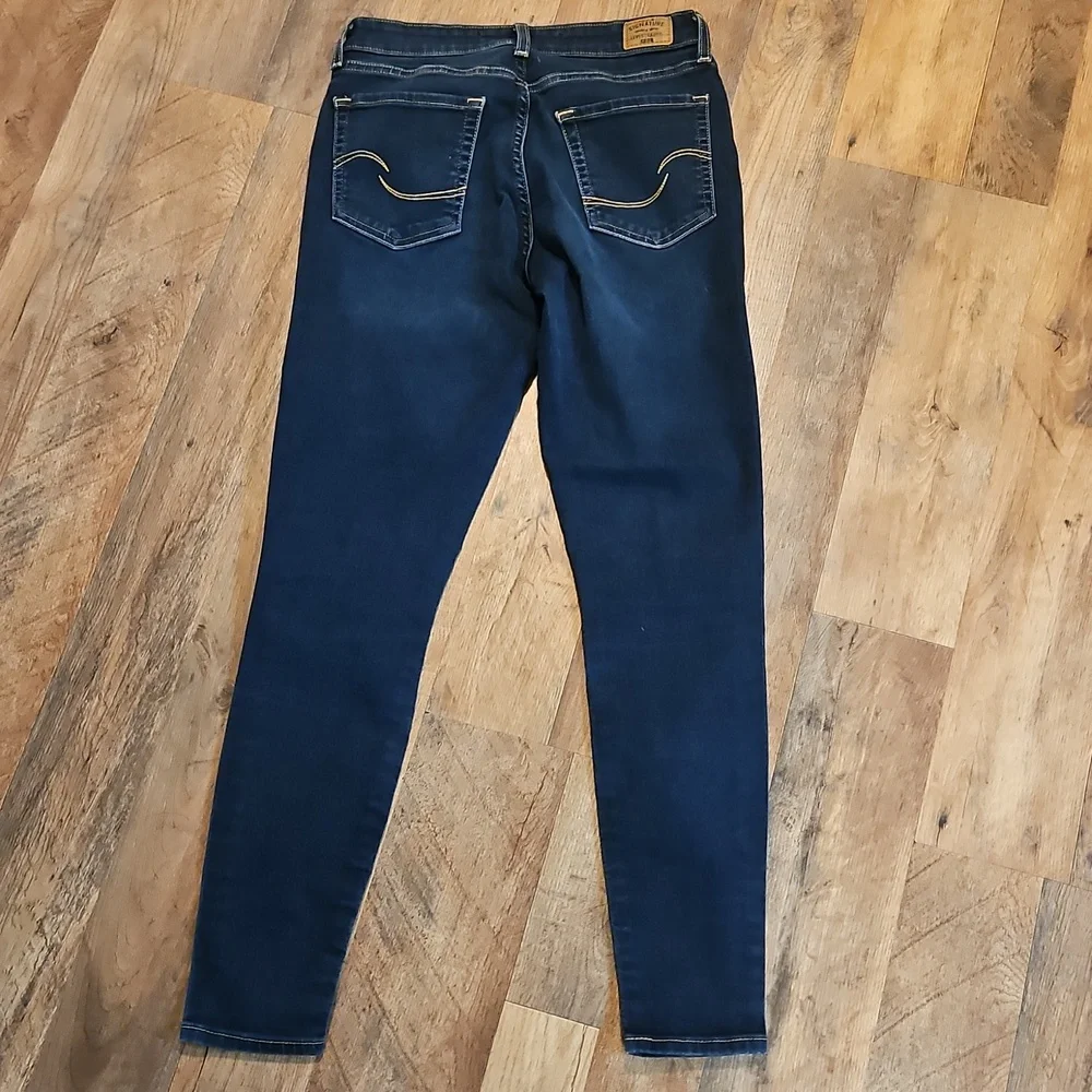 👖Signature by Levi Strauss Dark Blue Distressed Skinny Jeans
